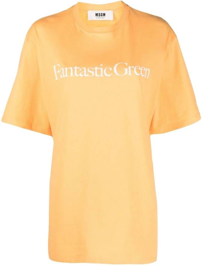 MSGM T-shirt met print Oranje