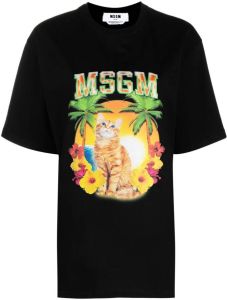 MSGM T-shirt met print Zwart