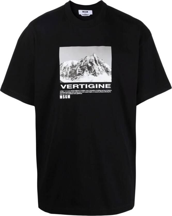 MSGM T-shirt met print Zwart