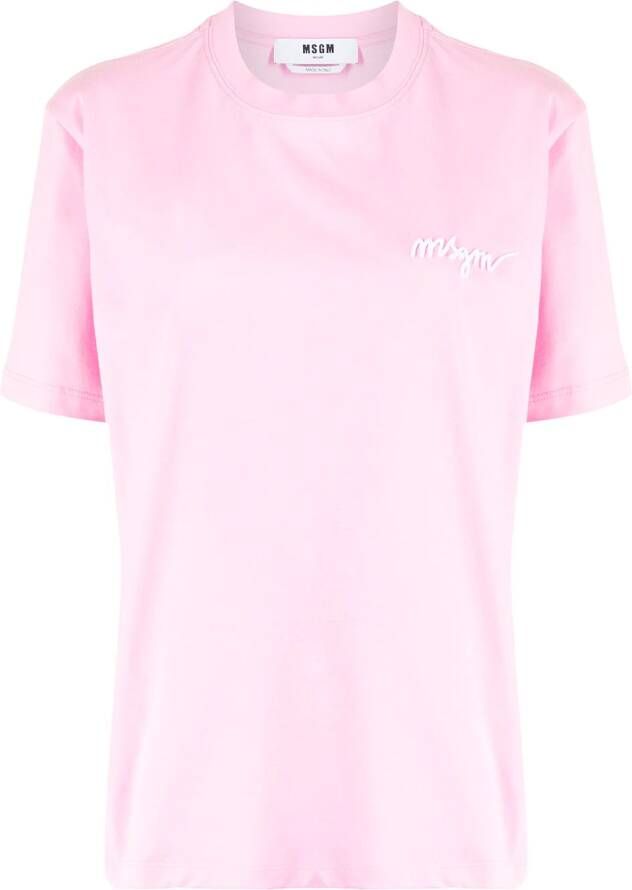 MSGM T-shirt met ronde hals Roze