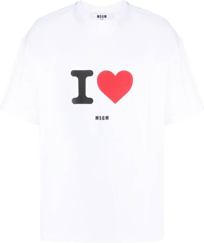 MSGM T-shirt met tekst Wit