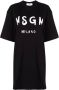MSGM T-shirtjurk met logoprint Zwart - Thumbnail 1