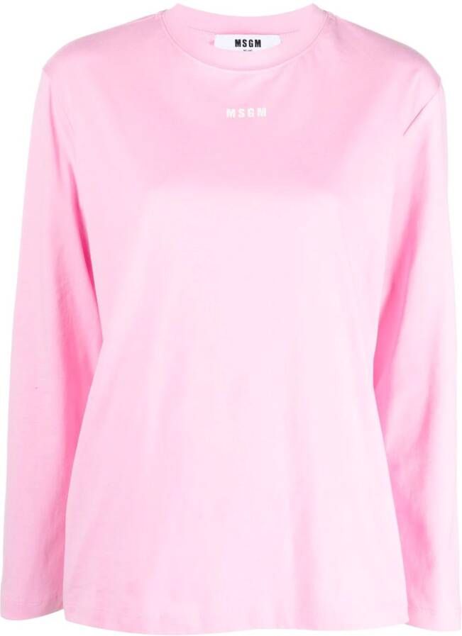 MSGM Tanktop met logoprint Roze