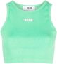 MSGM Top met logoprint Groen - Thumbnail 1