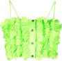 MSGM Top met ruches Groen - Thumbnail 1