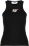 MSGM Top verfraaid met hart Zwart - Thumbnail 1