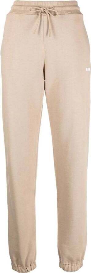 MSGM Trainingsbroek met logoprint Beige