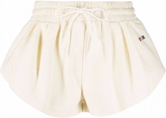 MSGM Trainingsshorts met geborduurd logo Beige