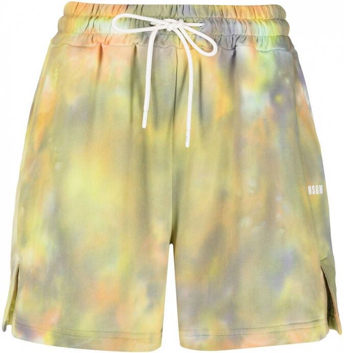 MSGM Trainingsshorts met logo Geel