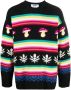 MSGM Trui met jacquard patroon Zwart - Thumbnail 1