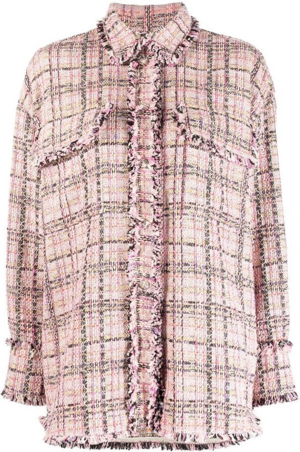 MSGM Tweed shirtjack Roze