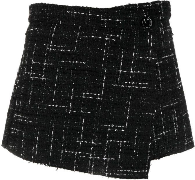 MSGM Tweed mini-rok Zwart