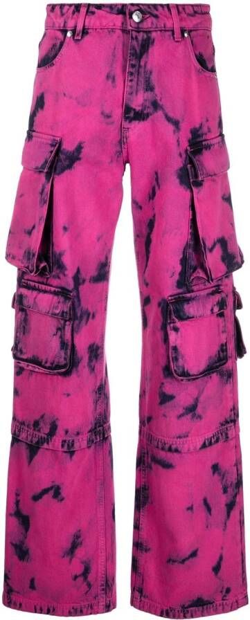 MSGM Jeans met acid wassing Roze