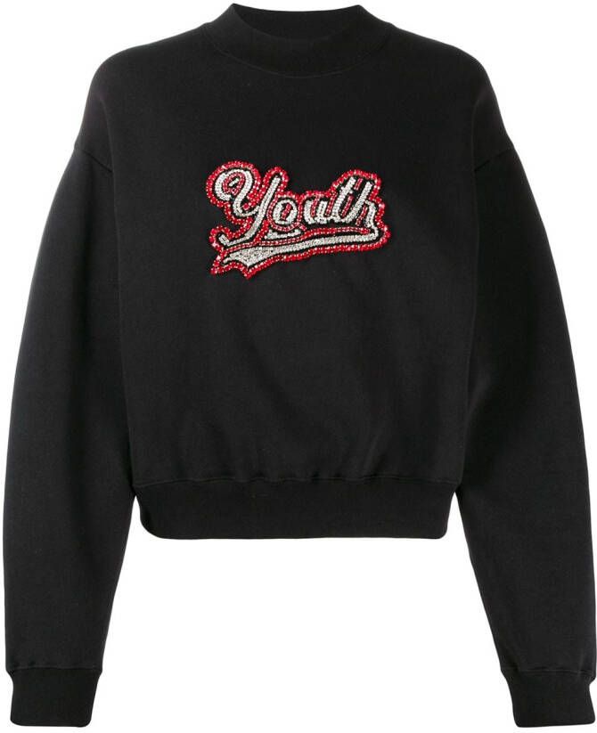 MSGM Verfraaide trui Zwart