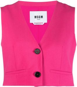 MSGM Vest met knopen Roze