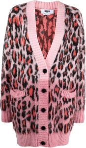 MSGM Vest met luipaardprint Roze