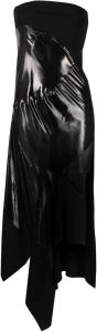 Mugler Asymmetrische jurk Zwart
