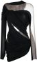 Mugler Asymmetrische mini-jurk Zwart - Thumbnail 1