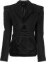 Mugler Blazer met gestrikte sluiting Zwart - Thumbnail 1