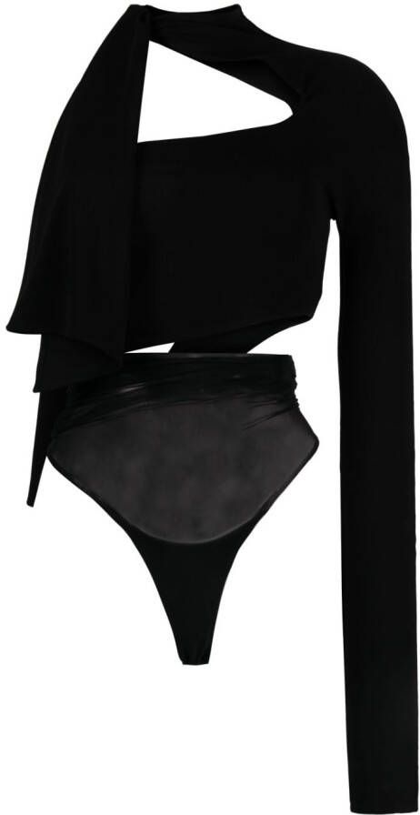 Mugler Asymmetrische top Zwart