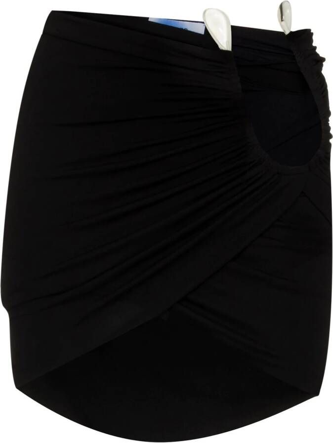 Mugler Gedrapeerde mini-rok Zwart