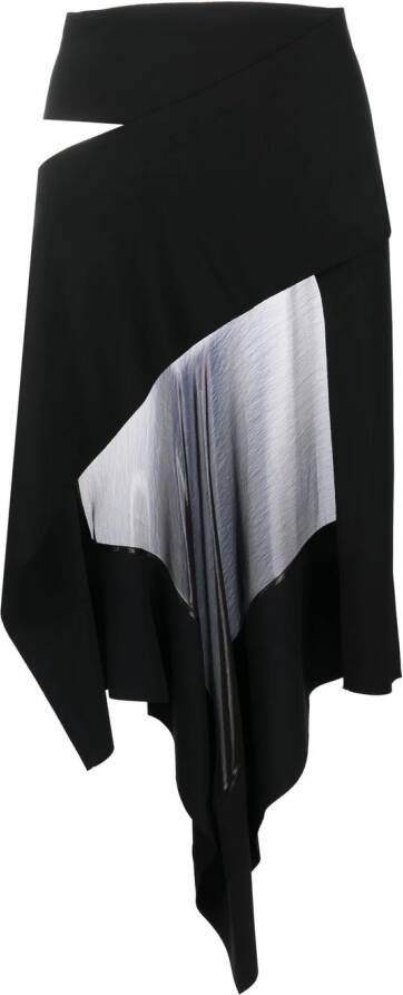 Mugler Gedrapeerde rok Zwart