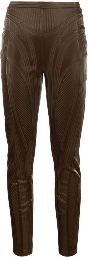 Mugler High waist broek Bruin