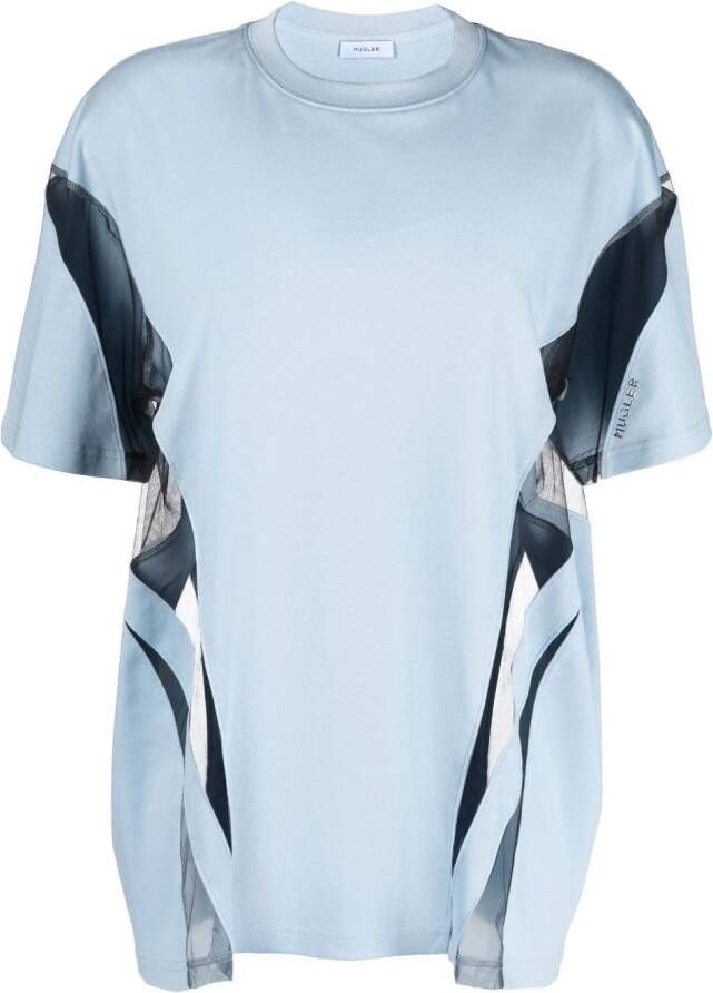 Mugler Katoenen T-shirt Blauw