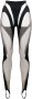 Mugler Legging met doorzichtig vlak Zwart - Thumbnail 1