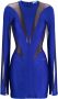 Mugler Mini-jurk met mesh Blauw - Thumbnail 1
