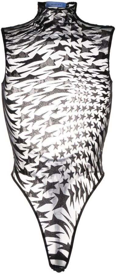 Mugler Mesh body Zwart