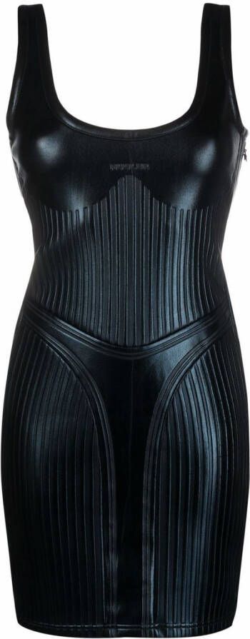 Mugler Mouwloze jurk Zwart