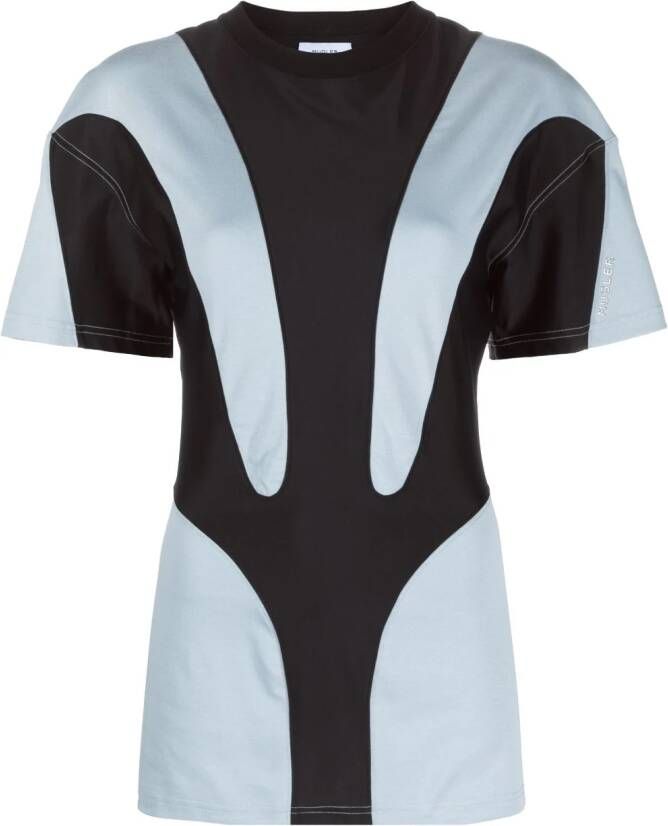 Mugler T-shirt van biologisch katoen Blauw