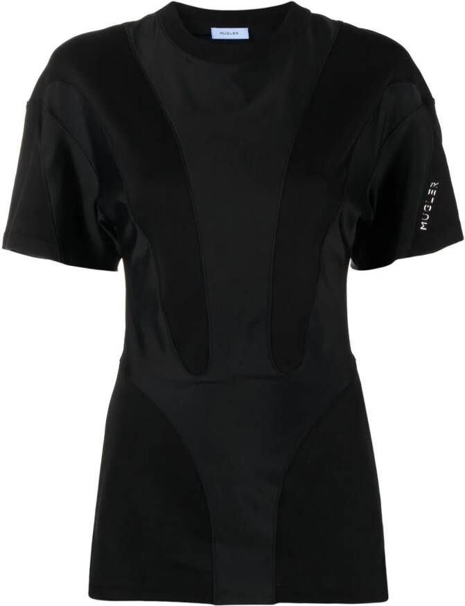 Mugler T-shirt van biologisch katoen Zwart