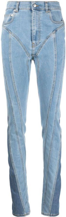Mugler High waist jeans Blauw