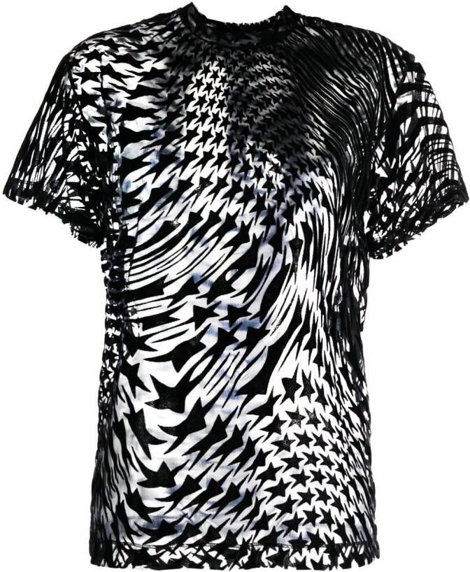Mugler T-shirt met sterprint Zwart