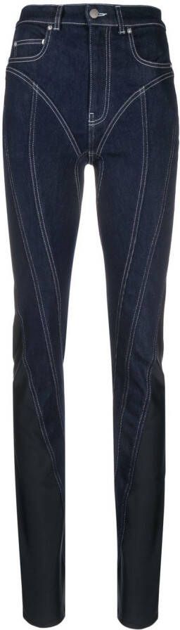 Mugler High waist jeans Blauw