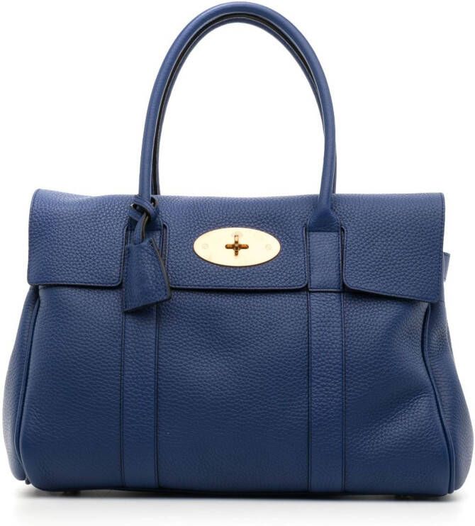 Mulberry Bayswater leren shopper Blauw