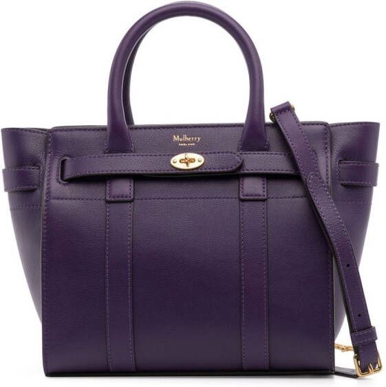 Mulberry Bayswater shopper met rits Paars