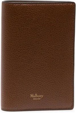 Mulberry Paspoorthoes met logoplakkaat Bruin