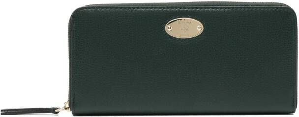 Mulberry Portemonnee met logoplakkaat Groen