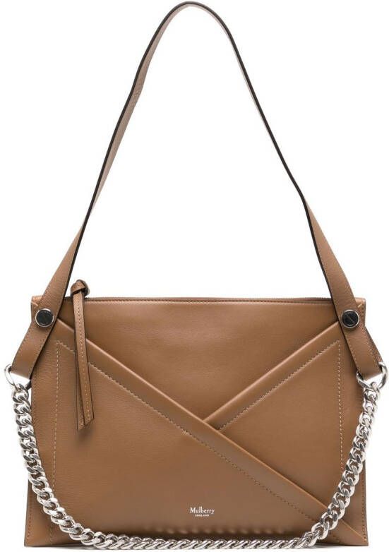 Mulberry Schoudertas met rits Bruin