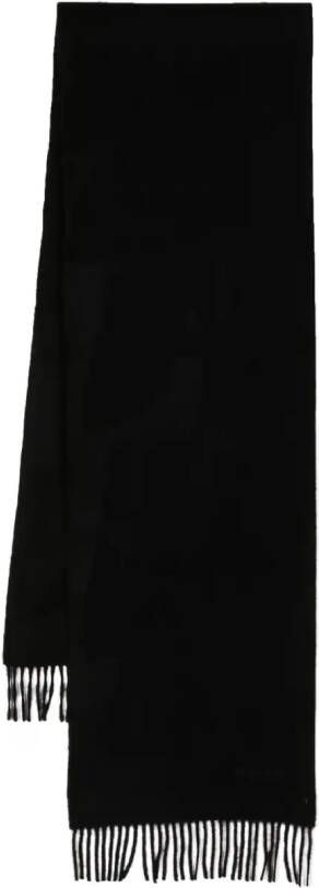 Mulberry Sjaal met geborduurd logo Zwart