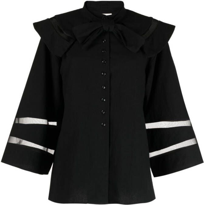 Muller Of Yoshiokubo Blouse met afneembare mouwen Zwart