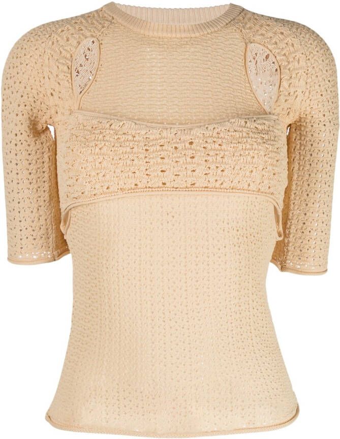 Muller Of Yoshiokubo Gebreide top Beige
