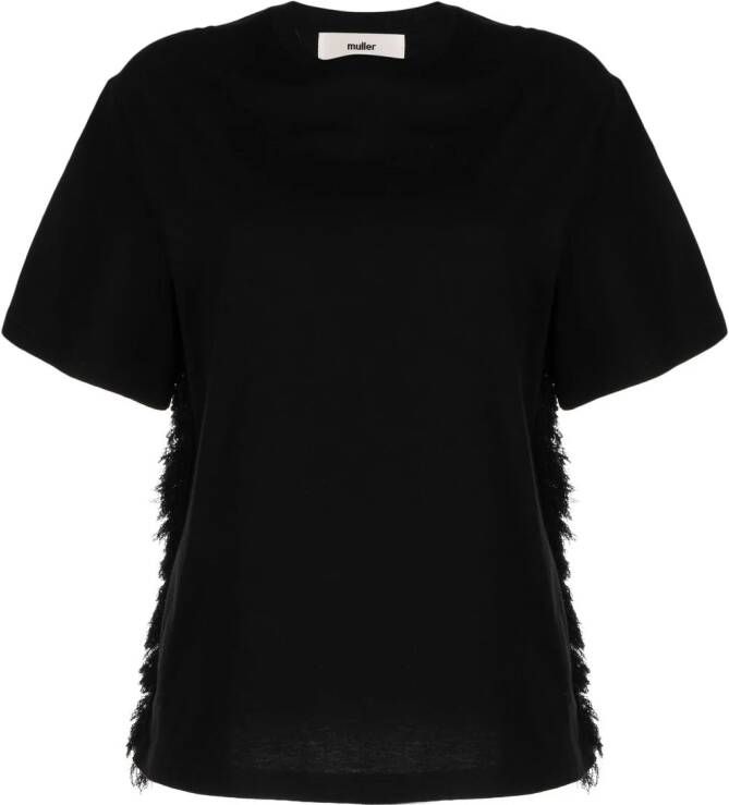 Muller Of Yoshiokubo T-shirt met franje Zwart