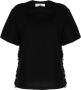Muller Of Yoshiokubo T-shirt met franje Zwart - Thumbnail 1