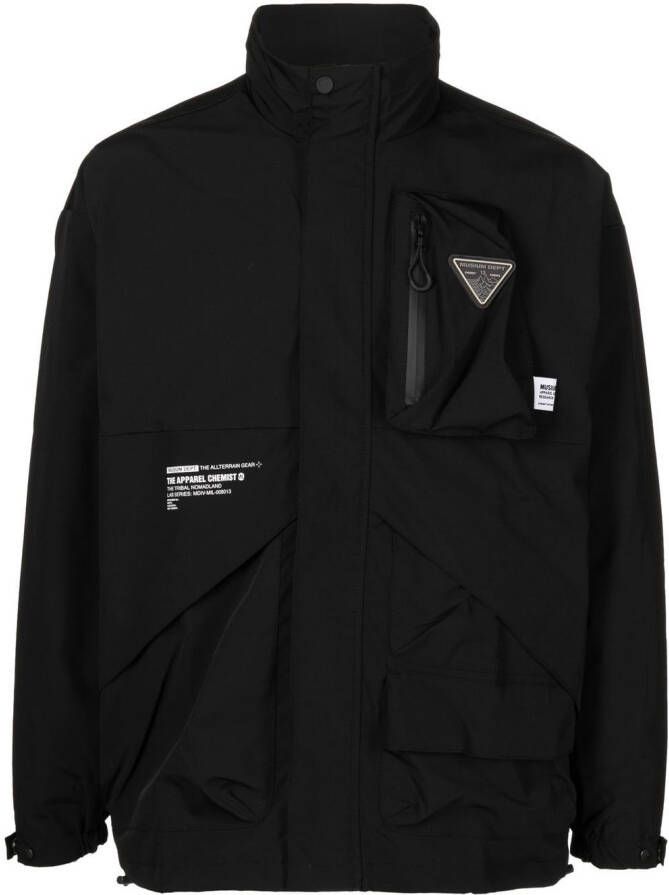 Musium Div. Windjack met logopatch Zwart