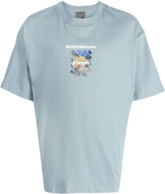 Musium Div. T-shirt met tekst Blauw