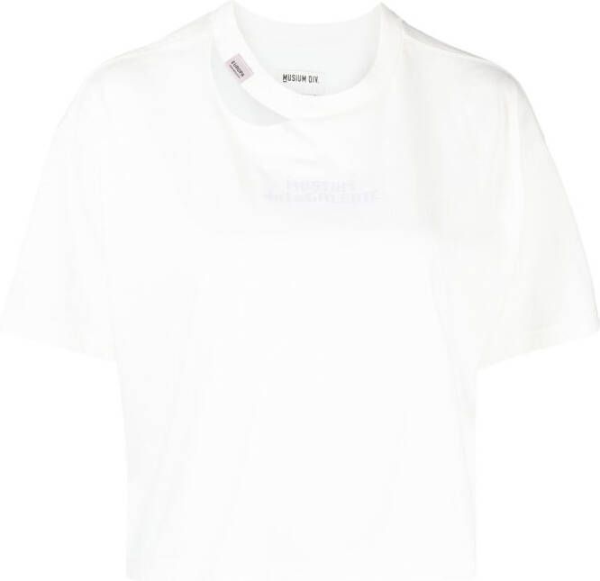 Musium Div. T-shirt met uitgesneden detail Wit